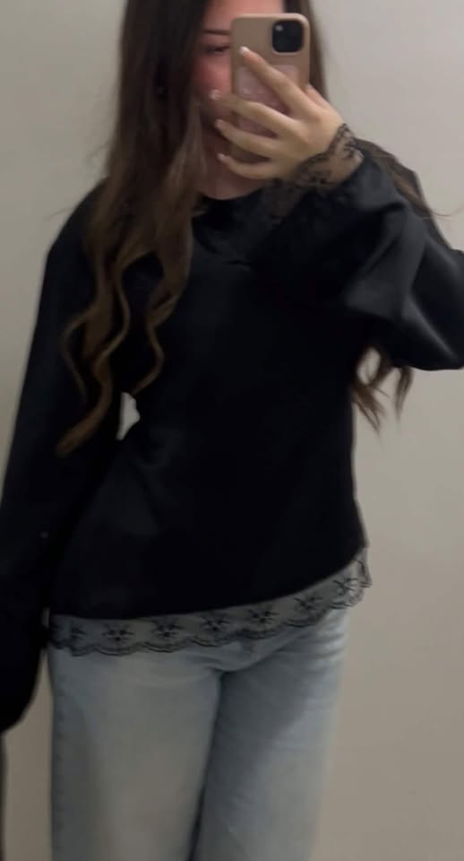 Satin Lace Top